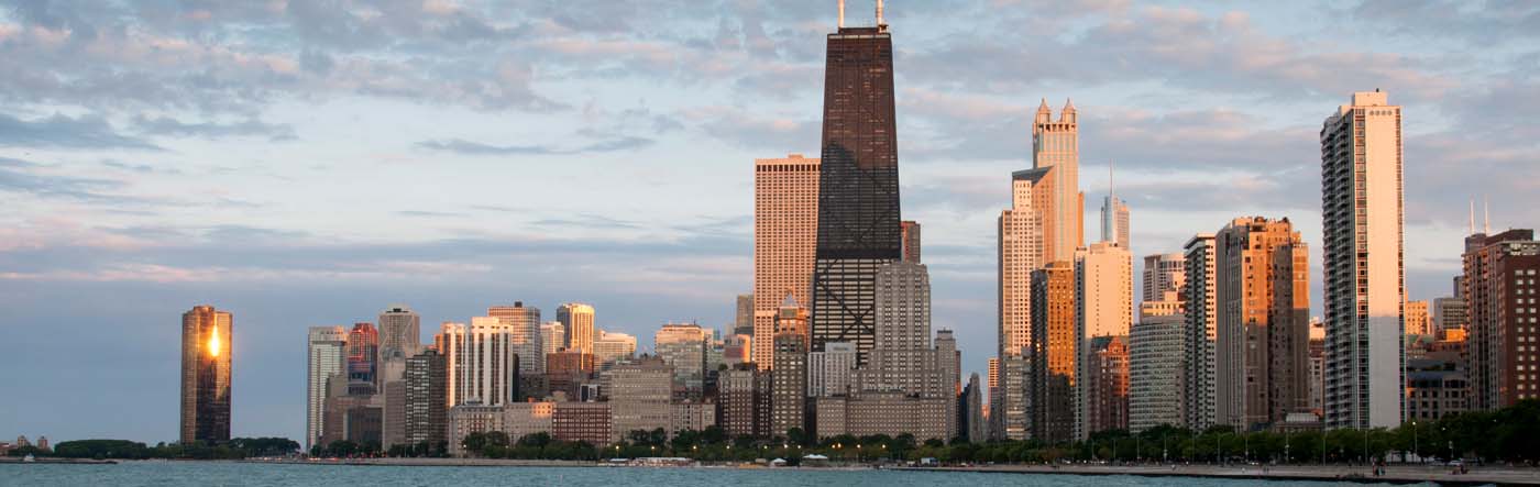 Chicago skyline from North Avenue Beach